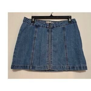 Altar’d State denim skirt zip front mini jean skirt women’s medium
